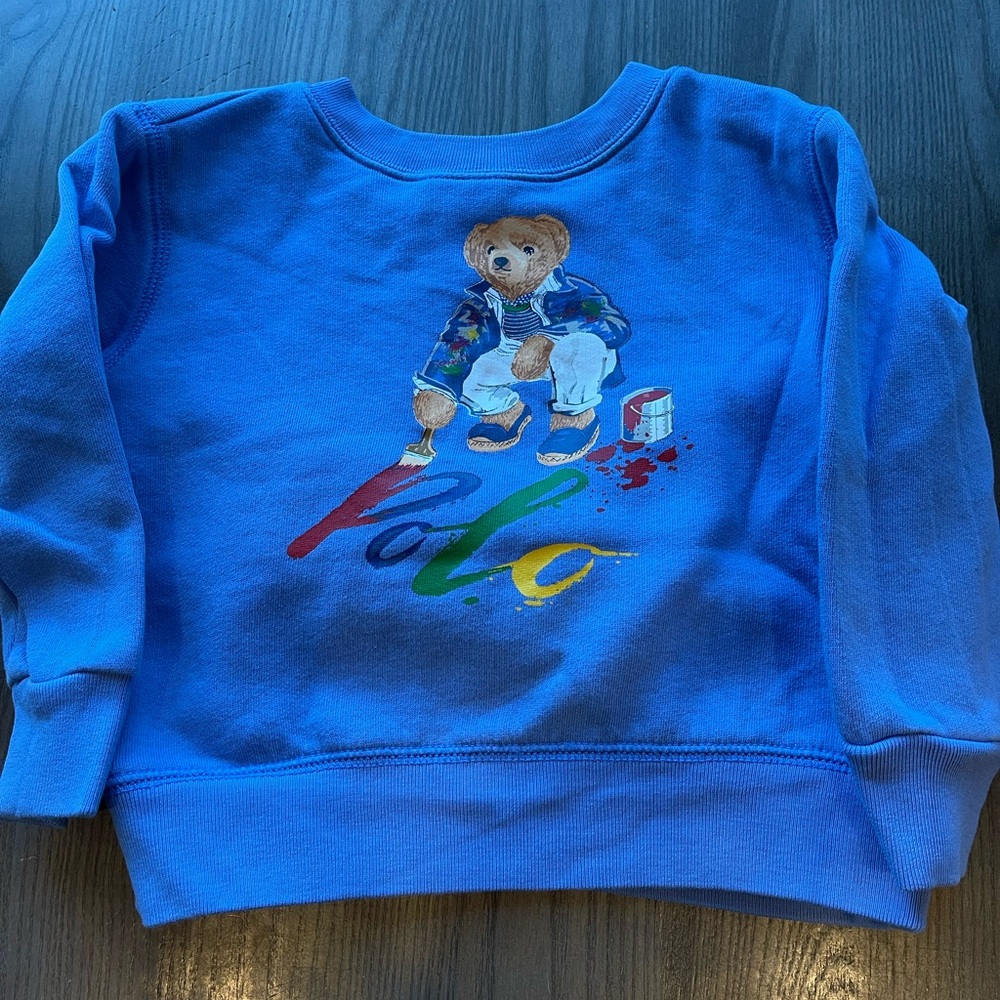 Polo by Ralph Lauren Kids Sweatshirt with Bear and Paint Design